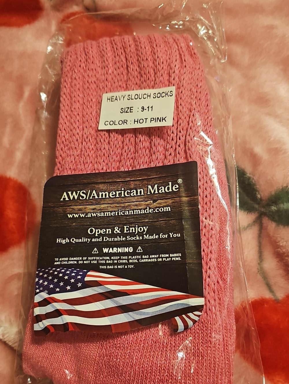 Hot Pink Heavy Slouch Socks - Women's